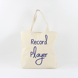 TYPOGRAPHY TOTEBAG / TYPOGRAPHY TOTEBAG RECORD PLAYER L (Natural/Blue)