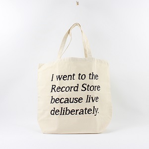 TYPOGRAPHY TOTEBAG / TYPOGRAPHY TOTE I WENT TO THE RECORD STORE L (Natural/Grey)