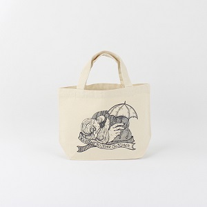 TYPOGRAPHY TOTEBAG / TYPOGRAPHY TOTE RAINDAY IT'S TIME TO LISTEN S (Natural/Grey)