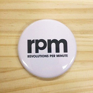 rpm / rpm 57mm 缶バッジ ホワイト
