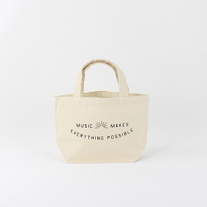 TYPOGRAPHY TOTEBAG / TYPOGRAPHY TOTE MUSIC MAKES EVERYTHING POSSIBLE(S/NG)