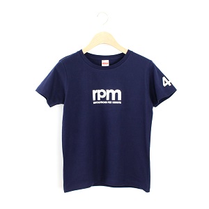 rpm / rpm LOGO Tシャツ(ネイビー) ガールズM