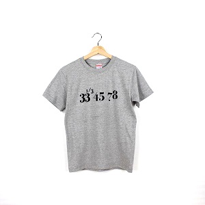 Tシャツ / 33 1/3 45 78 T-SHIRT GRAY L