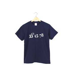 Tシャツ / 33 1/3 45 78 T-SHIRT NAVY S