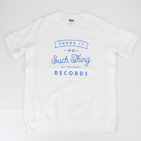 Tシャツ / THERE IS NO SUCH THING AS TOO MANY RECORDS. T-SHIRT WHITE/BLUE S