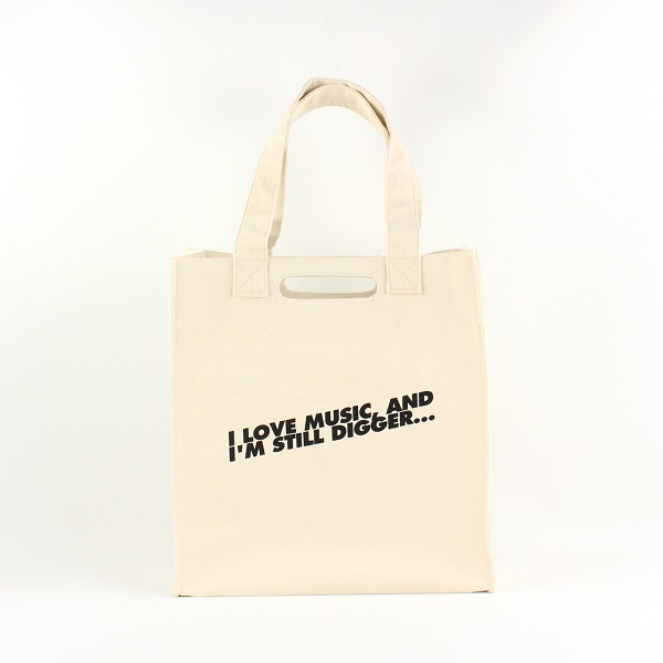 TYPOGRAPHY TOTEBAG / TYPOGRAPHY TOTE I Love Music,And I'm Still Digger...