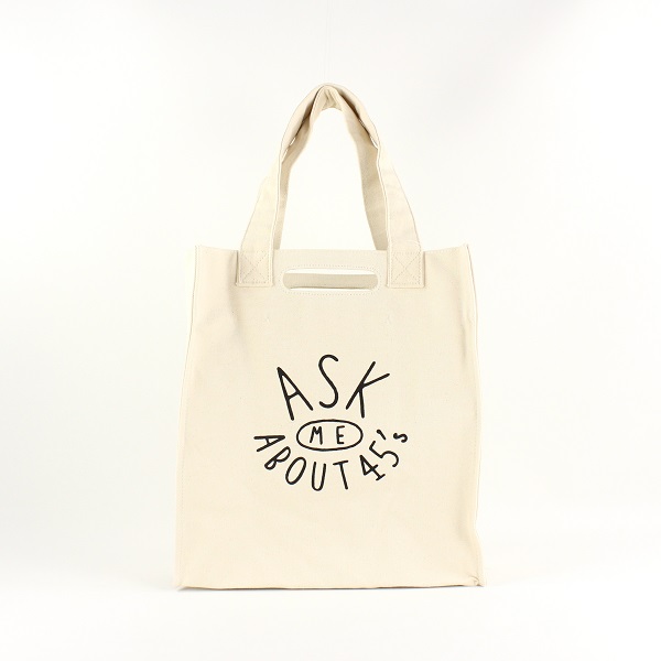 TYPOGRAPHY TOTEBAG / TYPOGRAPHY TOTE ASK ME ABOUT 45'S