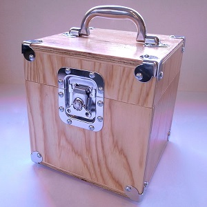 7インチBOX WOOD / 7インチ用木製キャリングボックス / 小