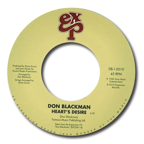 DON BLACKMAN / ドン・ブラックマン / HEART'S DESIRE / HOLDING YOU, LOVING YOU (7")