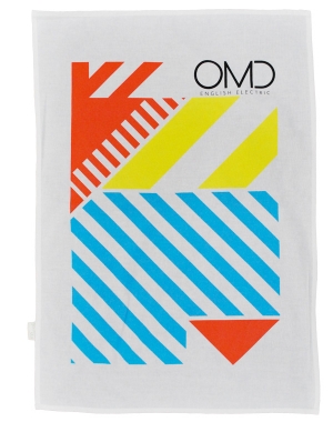 OMD (ORCHESTRAL MANOEUVRES IN THE DARK) / ENGLISH ELECTRIC DIAGONAL TEA TOWEL (WHITE) 