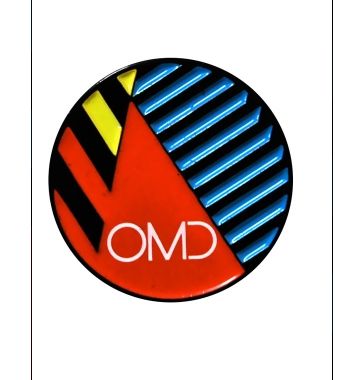 OMD (ORCHESTRAL MANOEUVRES IN THE DARK) / ENGLISH ELECTRIC ENAMEL LABEL PIN BADGE