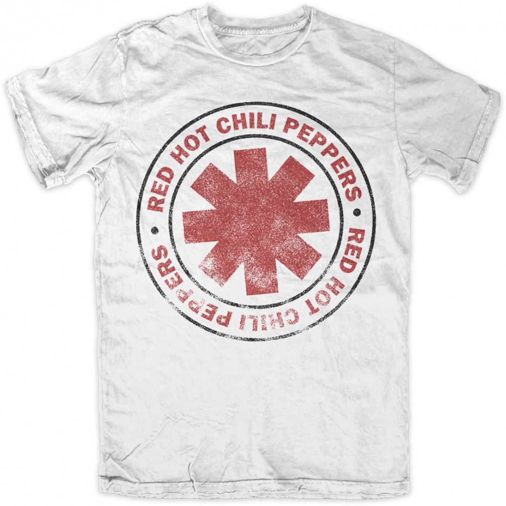RED HOT CHILI PEPPERS / レッド・ホット・チリ・ペッパーズ / RHCP VINTAGE CLASSIC WHITE T-SHIRT (S)