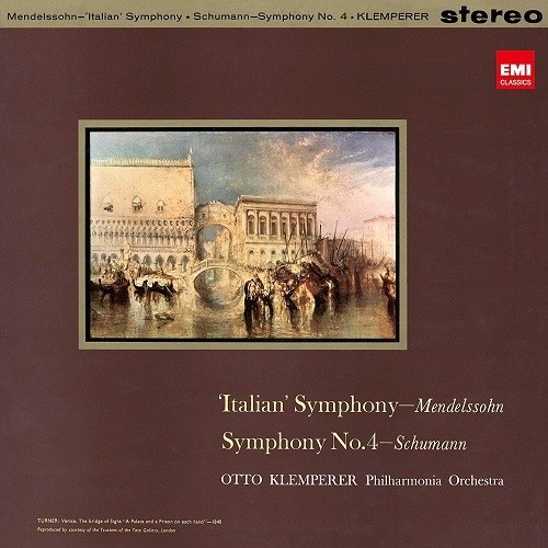 OTTO KLEMPERER / オットー・クレンペラー / メンデルスゾーン: 交響曲 第4番「イタリア」 / シューマン: 交響曲 第4番