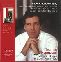 THOMAS HAMPSON / トーマス・ハンプソン / I HEAR AMERICA SINGING / 米国歌曲を歌う