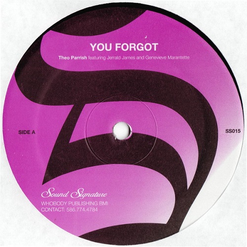 THEO PARRISH / セオ・パリッシュ / YOU FORGOT