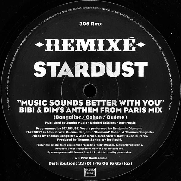 STARDUST  / スターダスト / Music Sounds Better With You (Remixes)