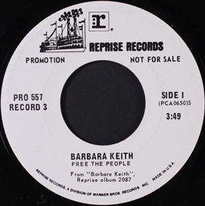 BARBARA KEITH / バーバラ・キース / FREE THE PEOPLE / RAINY NIGHT ARE ALL THE SAME