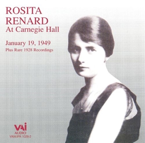 ROSITA RENARD / ロジータ・レナルド / ROSITA RENARD AT CARNEGIE HALL