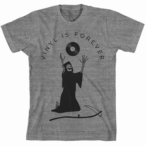 RECORD STORE DAY / DEATH FOREVER SLIM FIT HEATHER GREY T-SHIRT (SMALL) (BLACK FRIDAY EXCLUSIVE)