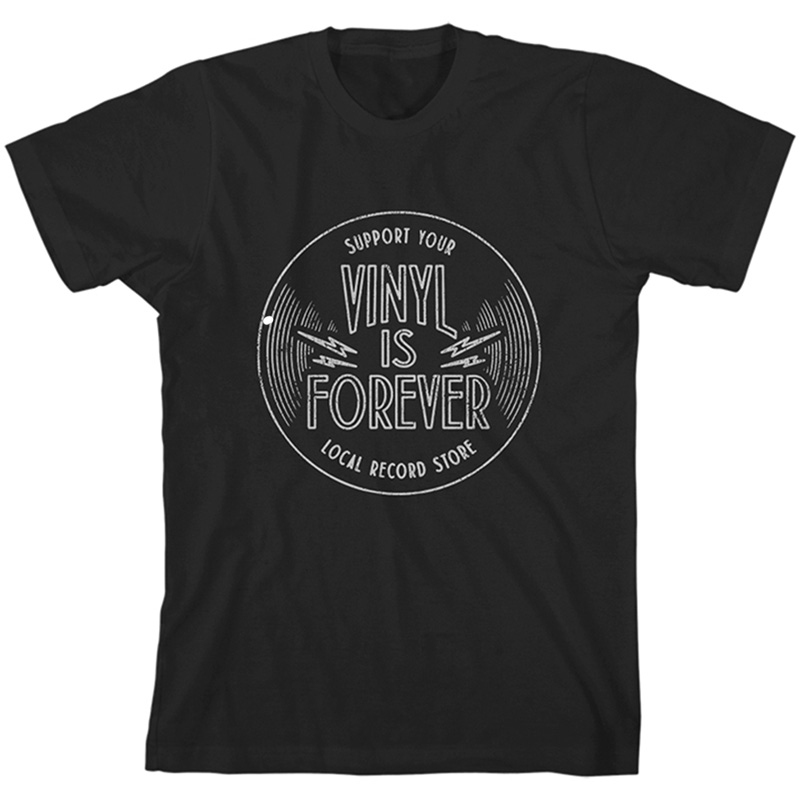 RECORD STORE DAY / VINYL IS FOREVER - LIGHTNING: SUPPORT YOUR LOCAL RECORD STORE (SLIM FIT T-SHIRT BLACK MEDIUM)