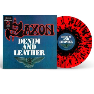 SAXON / サクソン / DENIM AND LEATHER<RED & BLACK SPLATTER VINYL>