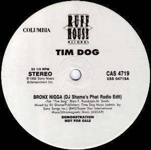 TIM DOG / BRONX NIGGA (DJ SHAME REMIX) - US ORIGINAL PROMO PRESS -