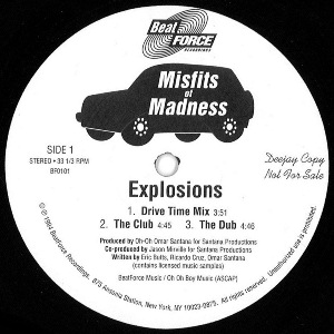 MISFITS OF MADNESS / EXPLOSIONS / PEACE THE HELL OUT - US ORIGINAL PROMO PRESS -