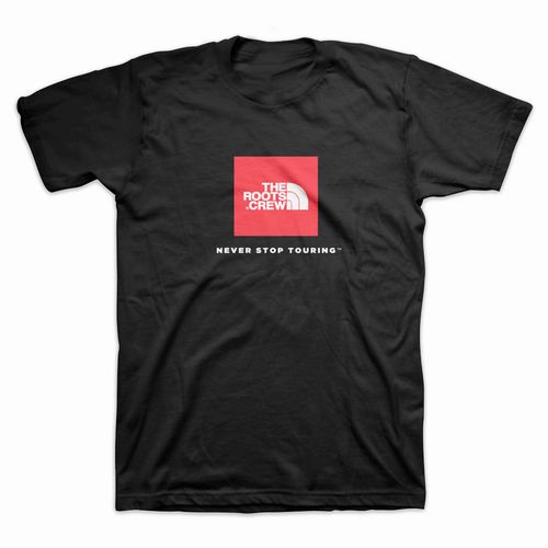 THE ROOTS (HIPHOP) / NEVER STOP TOURING T-SHIRT (RED LOGO - S)