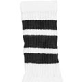 SKATER SOCKS / スケーターソックス / 19 Inches (Black/Black/Black) White Pair Of Socks
