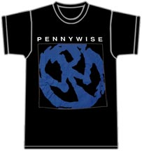 PENNYWISE / ペニーワイズ / BLUE LOGO BLACK Tシャツ (Mサイズ)