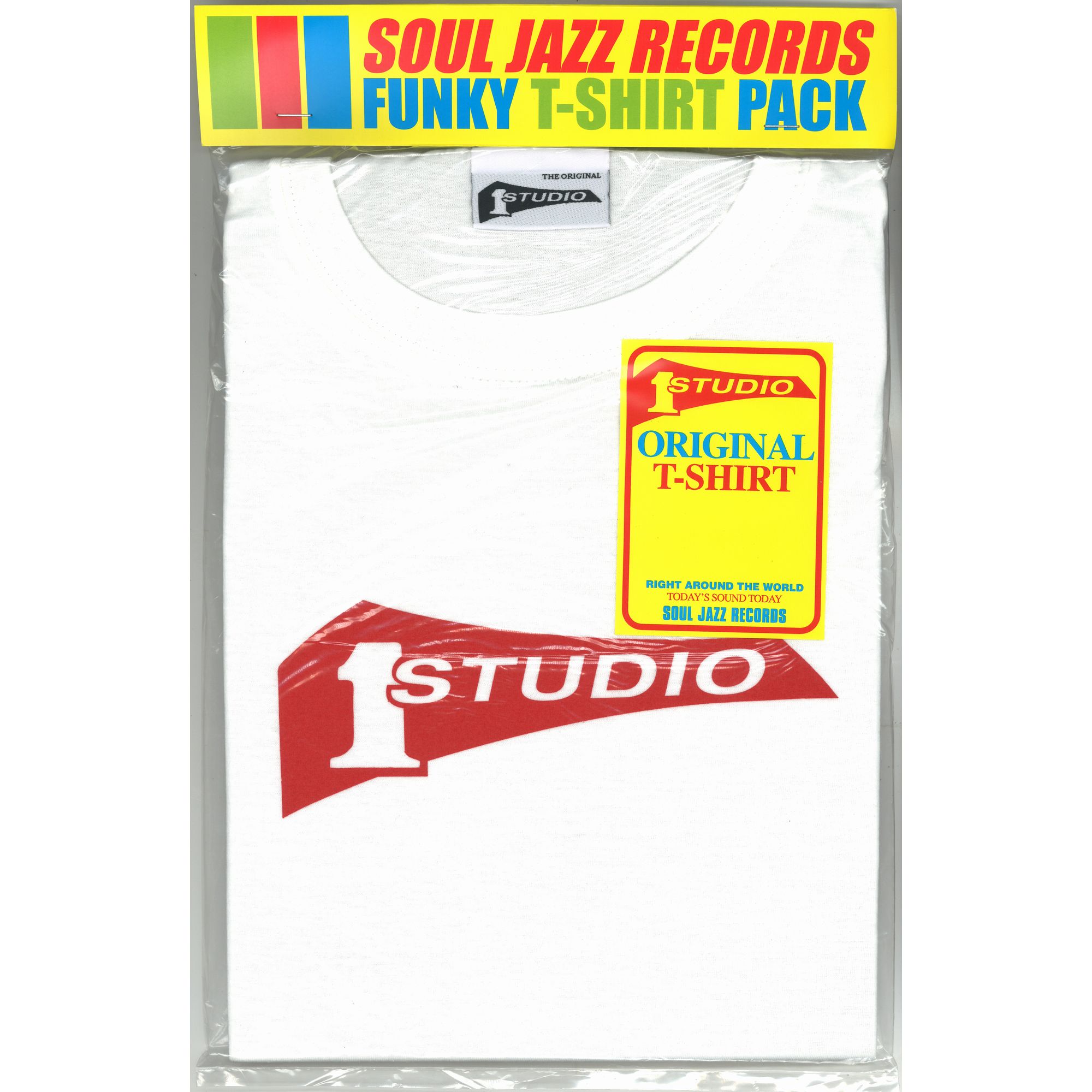 SOUL JAZZ RECORDS STUDIO 1 T-SHIRT / WHITE/RED PRINT LARGE STUDIO ONE T SHIRT