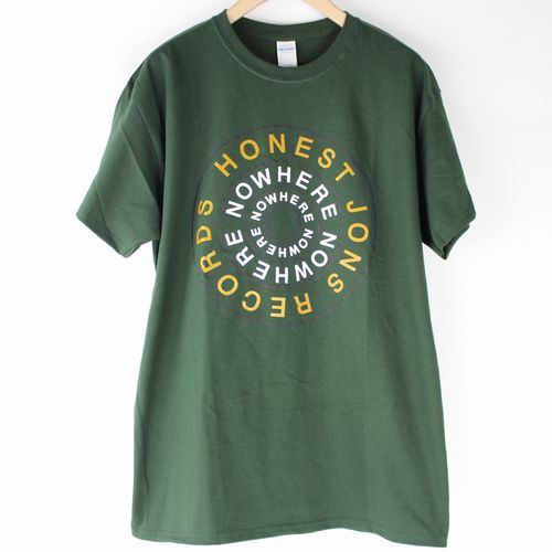 HONEST JONS RECORDS T-SHIRTS / NOWHERE : GOLD & WHITE ON GREEN M