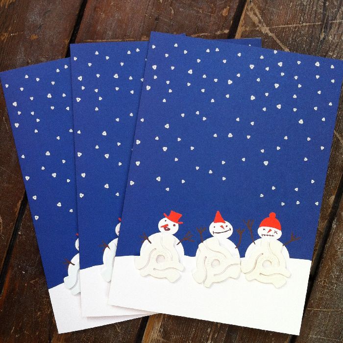 CHRISTMAS CARD WITH 7" ADAPTOR / SNOWMAN