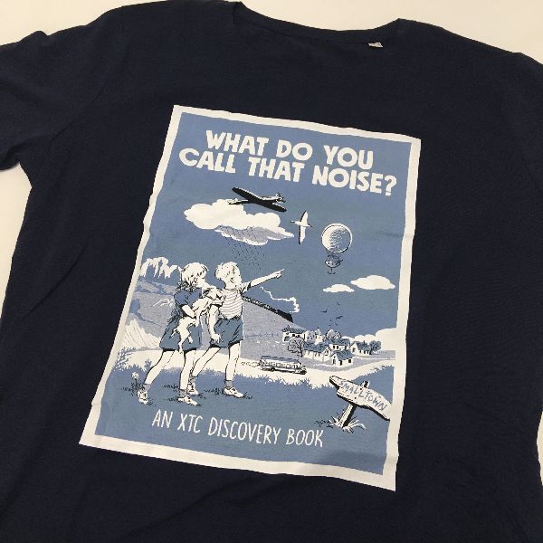 XTC / EXCLUSIVE T-SHIRT FEATURING "WHAT DO YOU CALL THAT NOISE?" FRONT COVER DESIGN BY MARK THOMAS. (M)