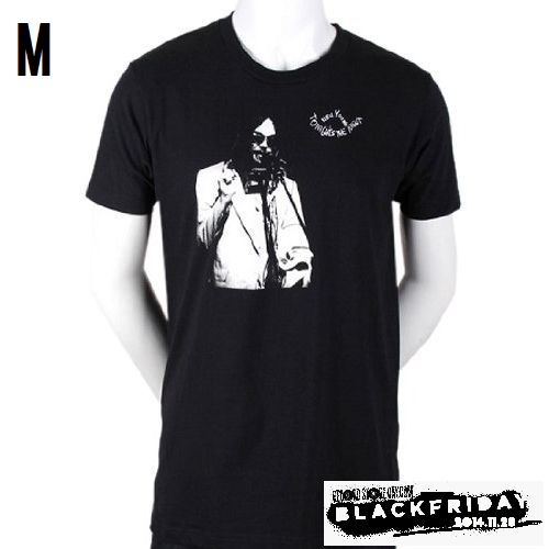 NEIL YOUNG (& CRAZY HORSE) / ニール・ヤング / TONIGHT'S THE NIGHT SLIM FIT T-SHIRT BLACK (M)
