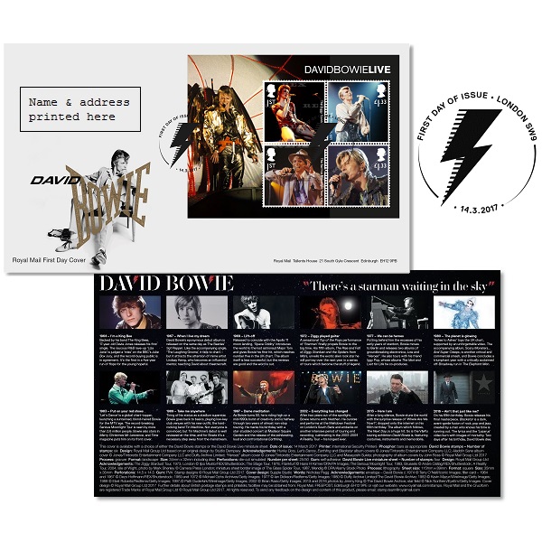 DAVID BOWIE / デヴィッド・ボウイ / DAVID BOWIE LONDON FIRST DAY COVER STAMP SHEET