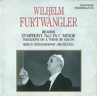 WILHELM FURTWANGLER / ヴィルヘルム・フルトヴェングラー / ブラームス:交響曲第1番/ハイドンの主題による変奏曲@フルトヴェングラー/BPO