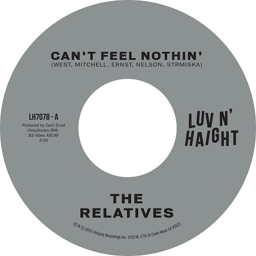 RELATIVES  / リレイティヴス / CAN'T FEEL NOTHIN' / NO MAN IS AN ISLAND (7")