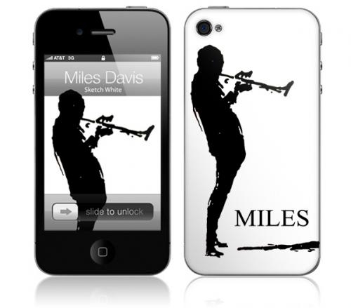 MILES DAVIS / マイルス・デイビス / SKETCH WHITE(iPhone 4(16/32GB)用 : MUSIC SKIN) 