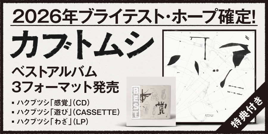 店舗情報】6/23(火) カブトムシ 《アナログ盤入荷》デビュー7年目にし