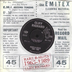 CLIFF RICHARD / クリフ・リチャード / RARE B-SIDES 1963-1989