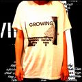 GROWING / グロウイング / Tシャツ・ホワイト (Lサイズ)
