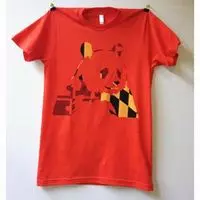 PANDA BEAR / パンダ・ベア / ORANGE PANDA SHIRT (S)