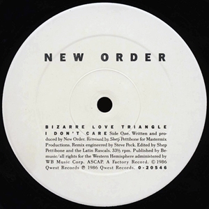 NEW ORDER / ニュー・オーダー / BIZARRE LOVE TRIANGLE