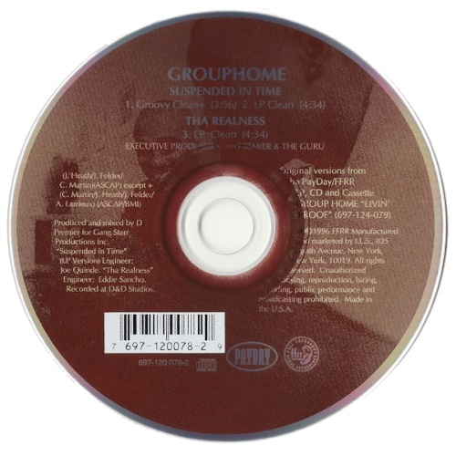 GROUP HOME / グループ・ホーム / SUSPENDED IN TIME / THA REALNESS - US CD SINGLE -