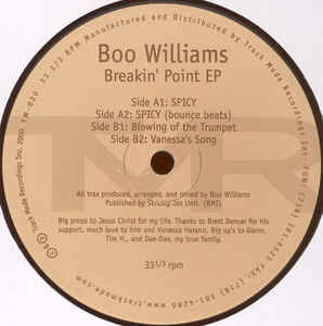 BOO WILLIAMS / ブー・ウィリアムス / BREAKIN' POINT EP