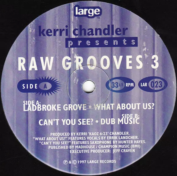 RAW GROOVES VOL.3/KERRI CHANDLER/ケリー・チャンドラー｜CLUB