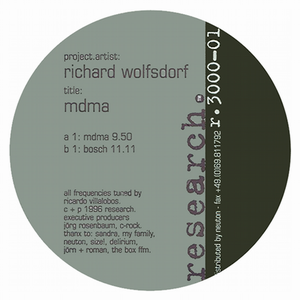 RICHARD WOLFSDORF (RICARDO VILLALOBOS) / MDMA/BOSCH
