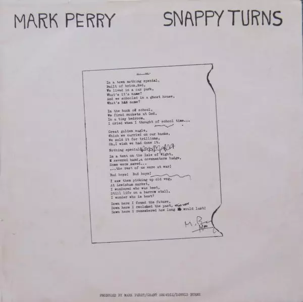 Mark Perry - Snappy Turns アート ロック SNAPPY TURNS/MARK PERRY/マーク・ペリー｜NOISE / AVANT-GARDE
