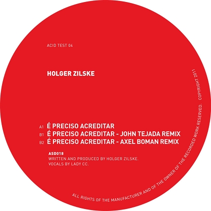 HOLGER ZILSKE / ホルガー・ジルスキー / E'PRECISO ACREDITAR